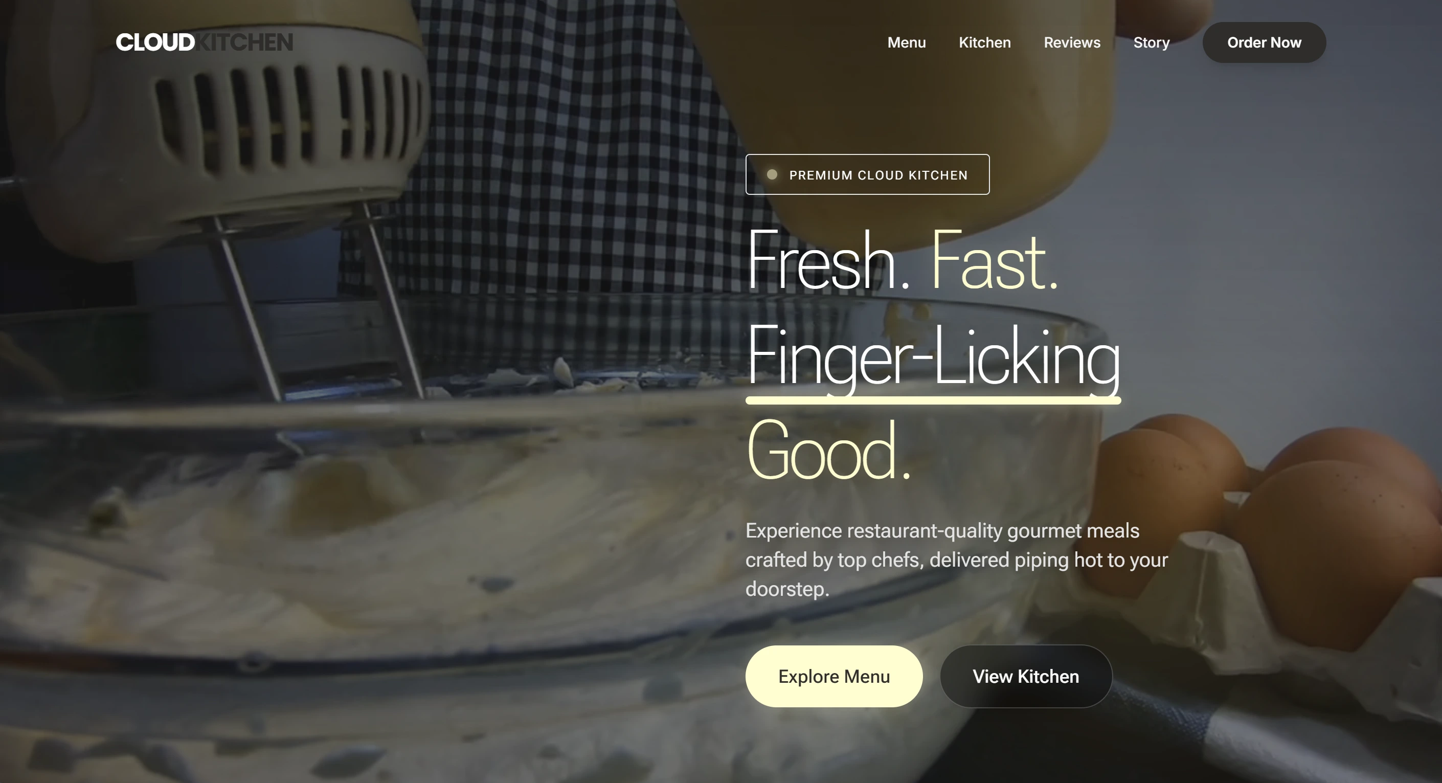 Cloud E-Kitchen - Modern Food Delivery Platform
