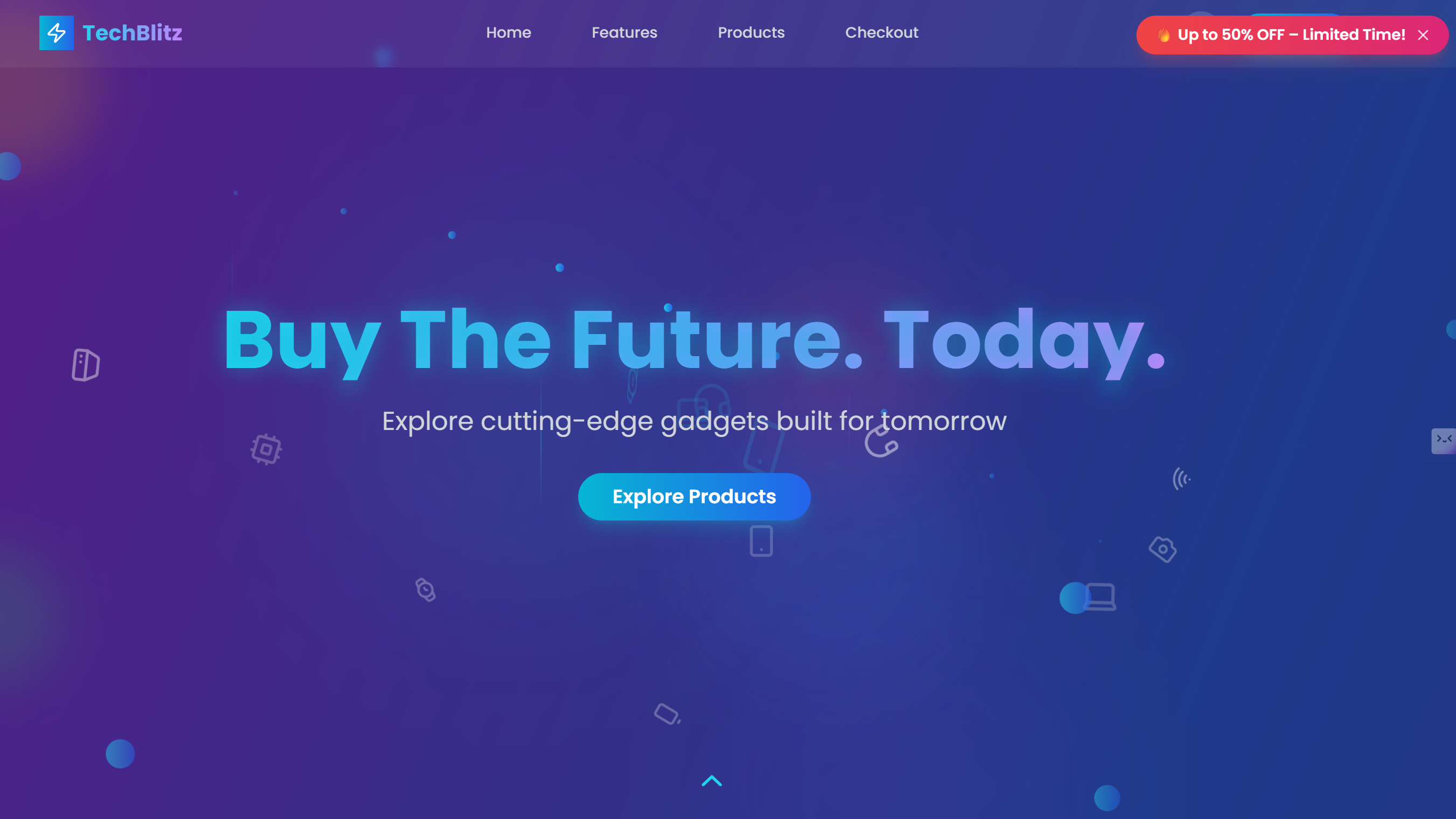 E-Commerce Web Demo - Tech gadgets online store interface