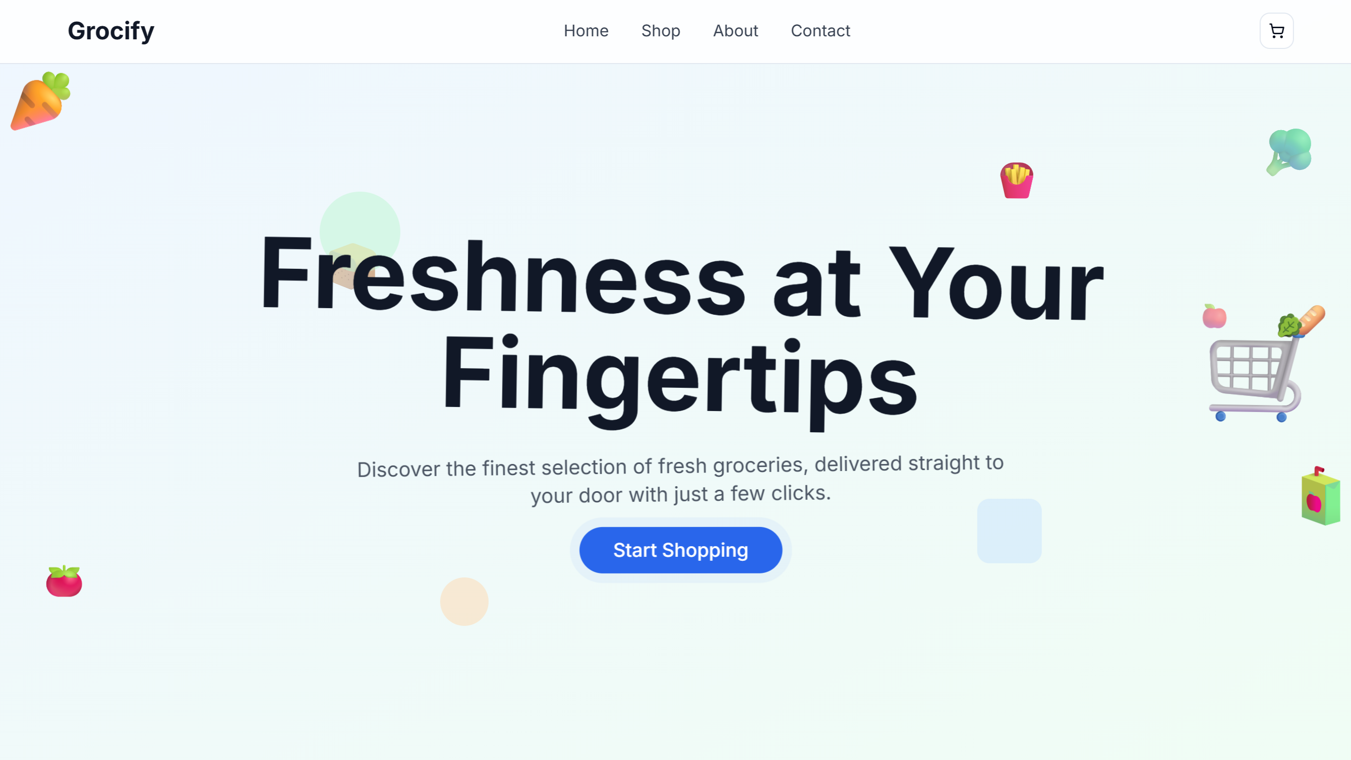 Grocery Web - Fresh and vibrant grocery delivery site