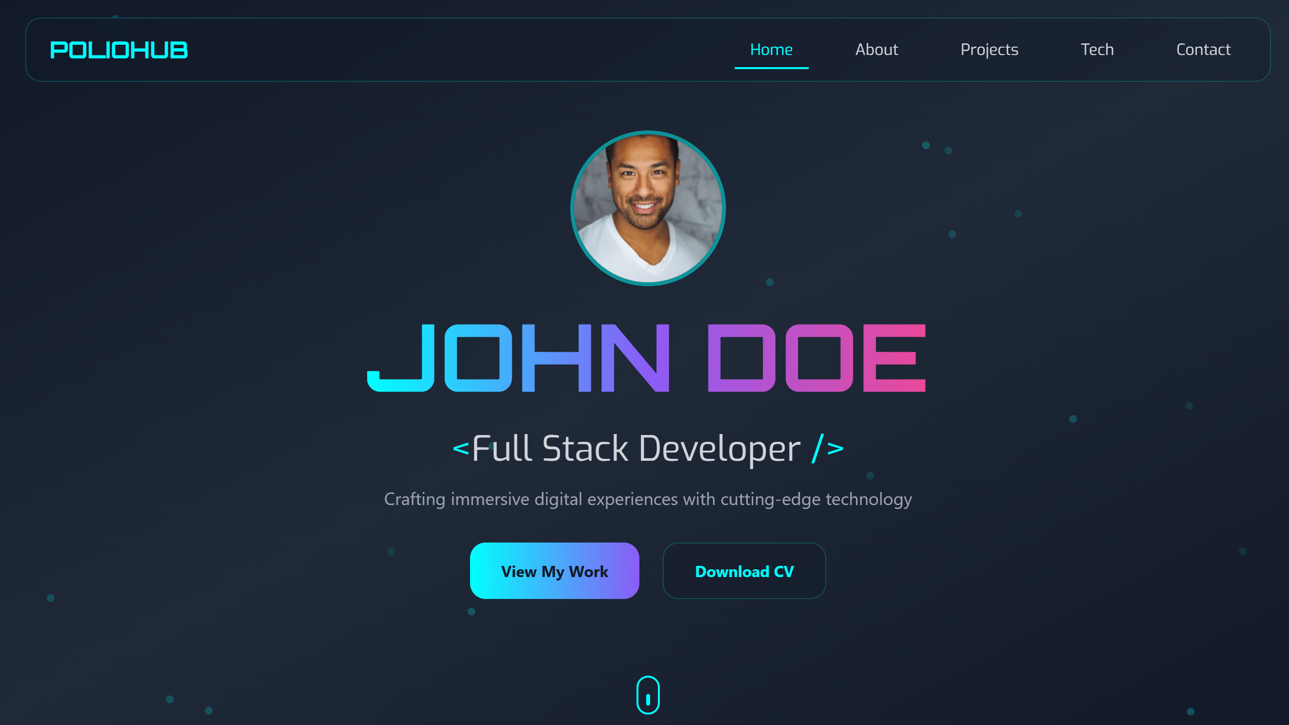 Portfolio Hub - Modern developer portfolio showcase